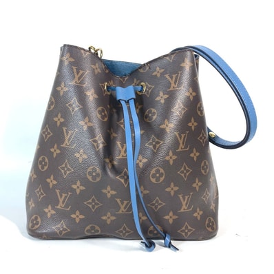 ルイヴィトン LOUIS VUITTON ネオノエ M43569 モノグラム 肩掛け 巾着 バケツ型 ばけつ ショルダーバッグ モノグラムキャンバス ブルージーン ブラウン×ブルー