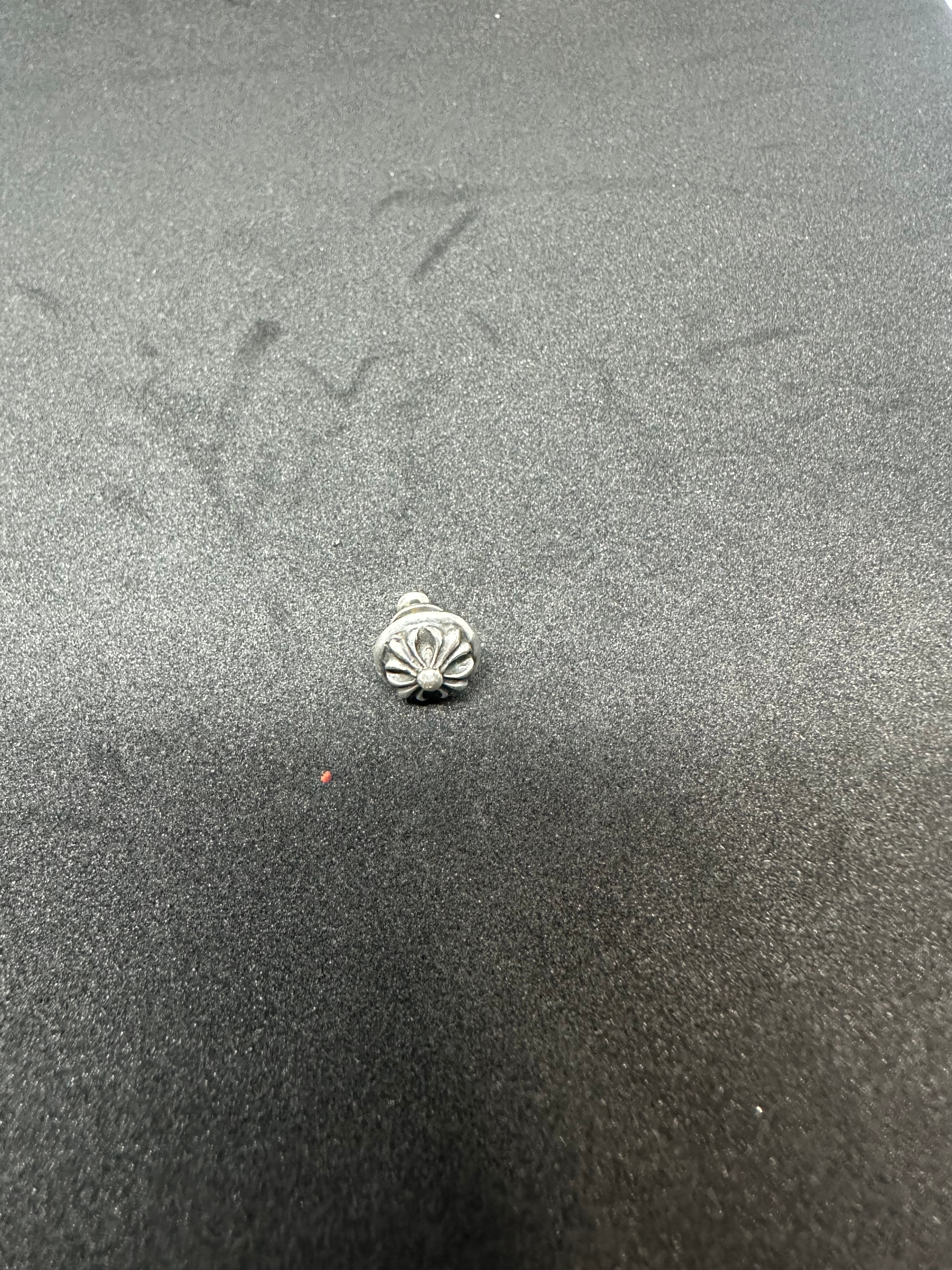 Chrome Hearts Cross Ball Stud Earrings "Silver"