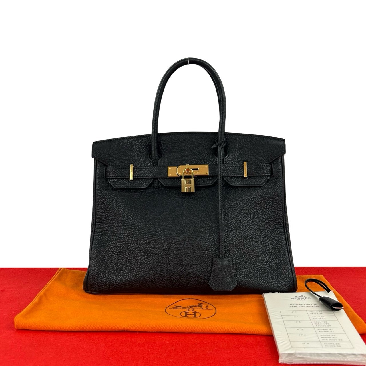 HERMES エルメス バーキン 30 トゴ ハンドバッグ ブラック
 48189
