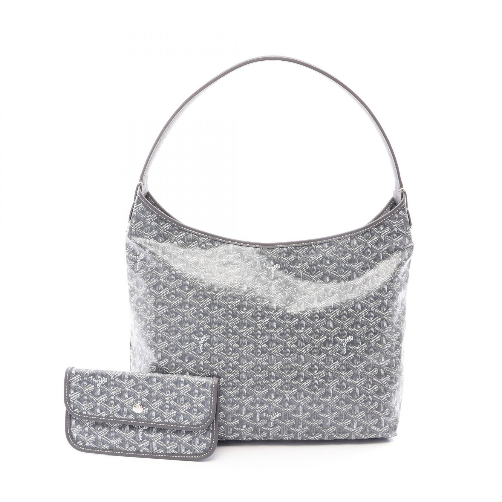 ゴヤール GOYARD ボエム ホーボーバッグ ショルダーバッグ バッグ PVCコーティングキャンバス レザー レディース グレー系 / ホワイト系 BOHEMEPMLTY51CL51P 【中古】