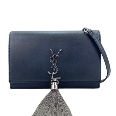 イヴ・サンローラン YSL カーフスキン ケイト 2WAY, タッセル ショルダーバッグ【中古】