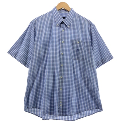 古着 バーバリー Burberry's LONDON 半袖 ボタンダウン チェックシャツ メンズXL相当/eaa543736