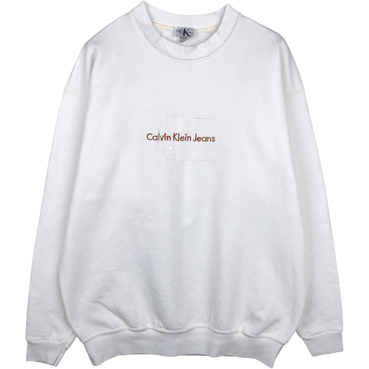 古着 カルバンクライン Calvin klein ロゴスウェットシャツ トレーナー USA製 メンズXL相当/eaa630491