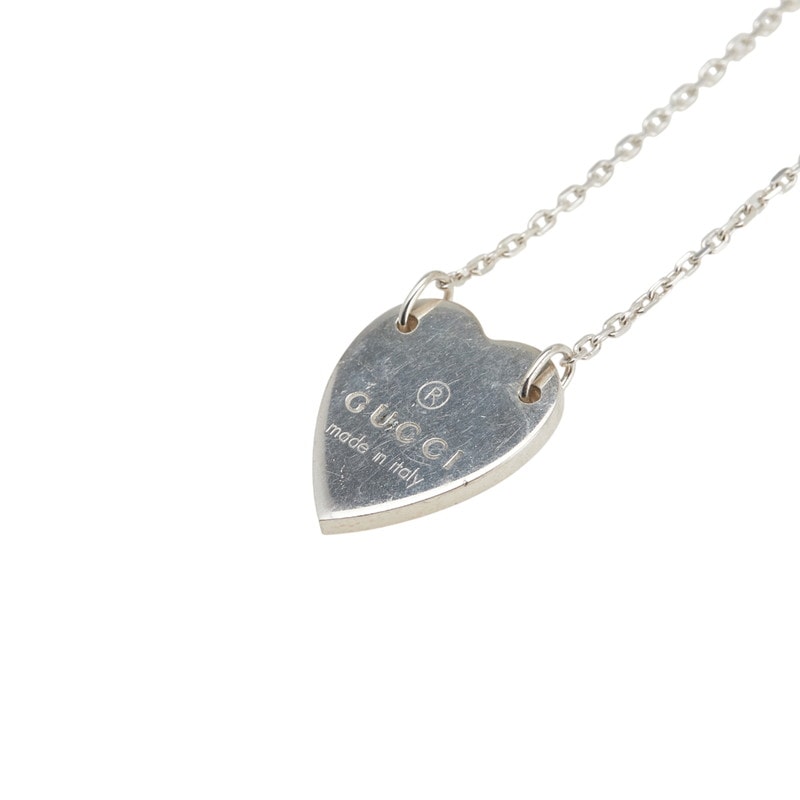 グッチ ハート ペンダントネックレス SV925 シルバー レディース GUCCI 【中古】