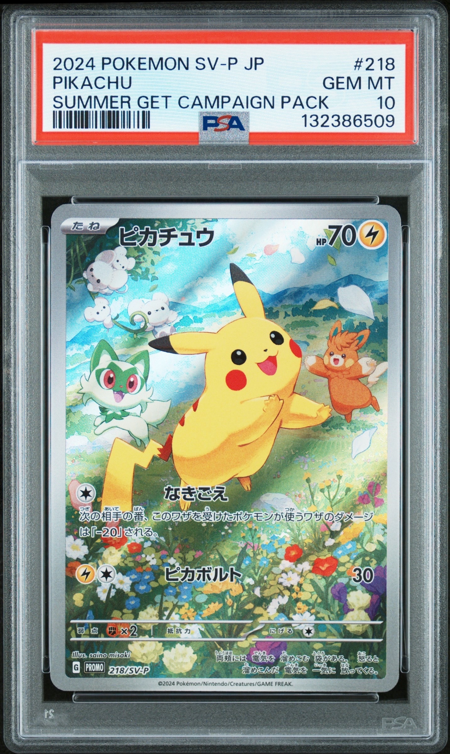 ピカチュウ P [SV-P 218](プロモカードパック「ポケカの夏がキタ!プロモカードGetキャンペーン!」)