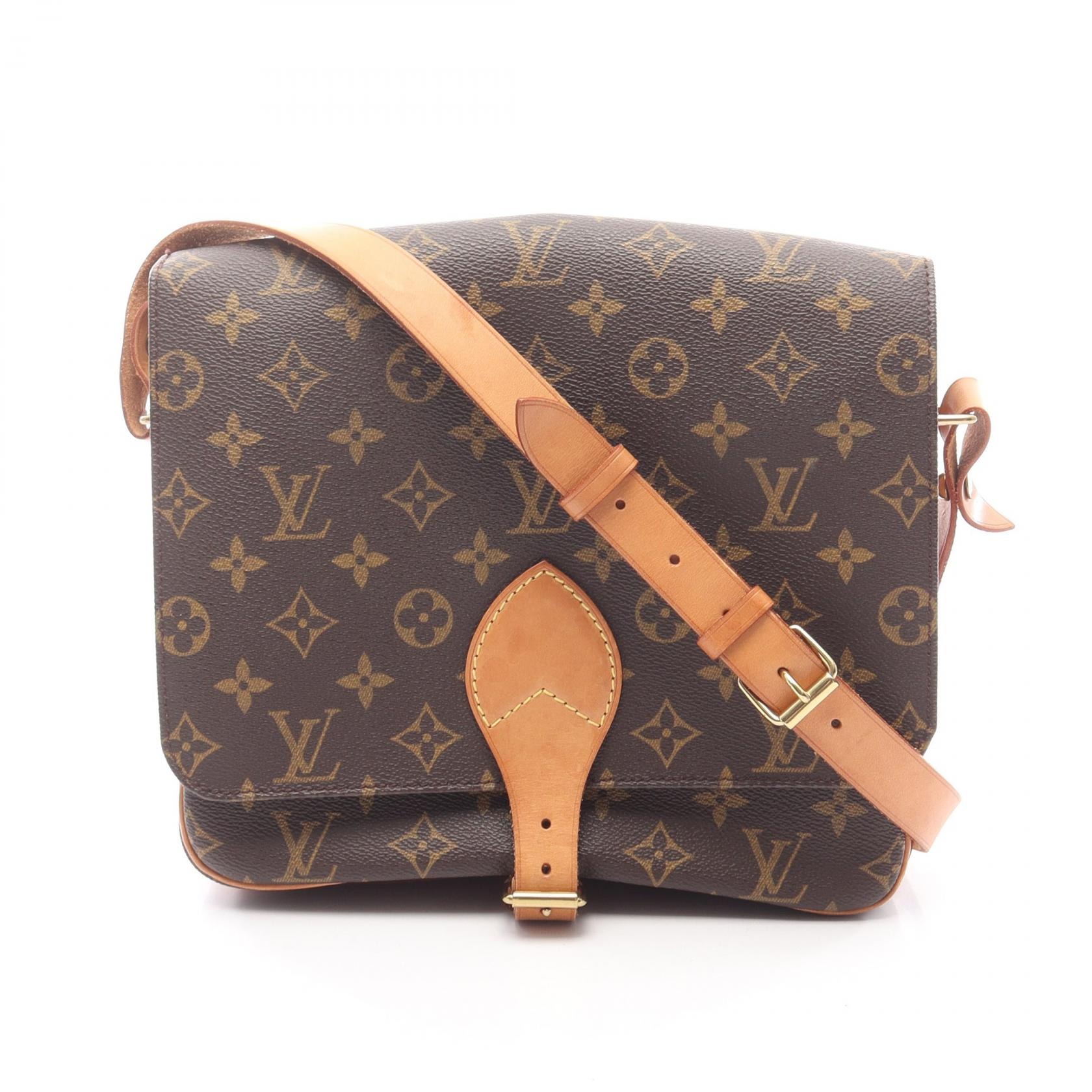ルイ・ヴィトン LOUIS VUITTON カルトシエールGM ショルダーバッグ バッグ PVCコーティングキャンバス レザー モノグラム レディース ブラウン系 M51252 【中古】