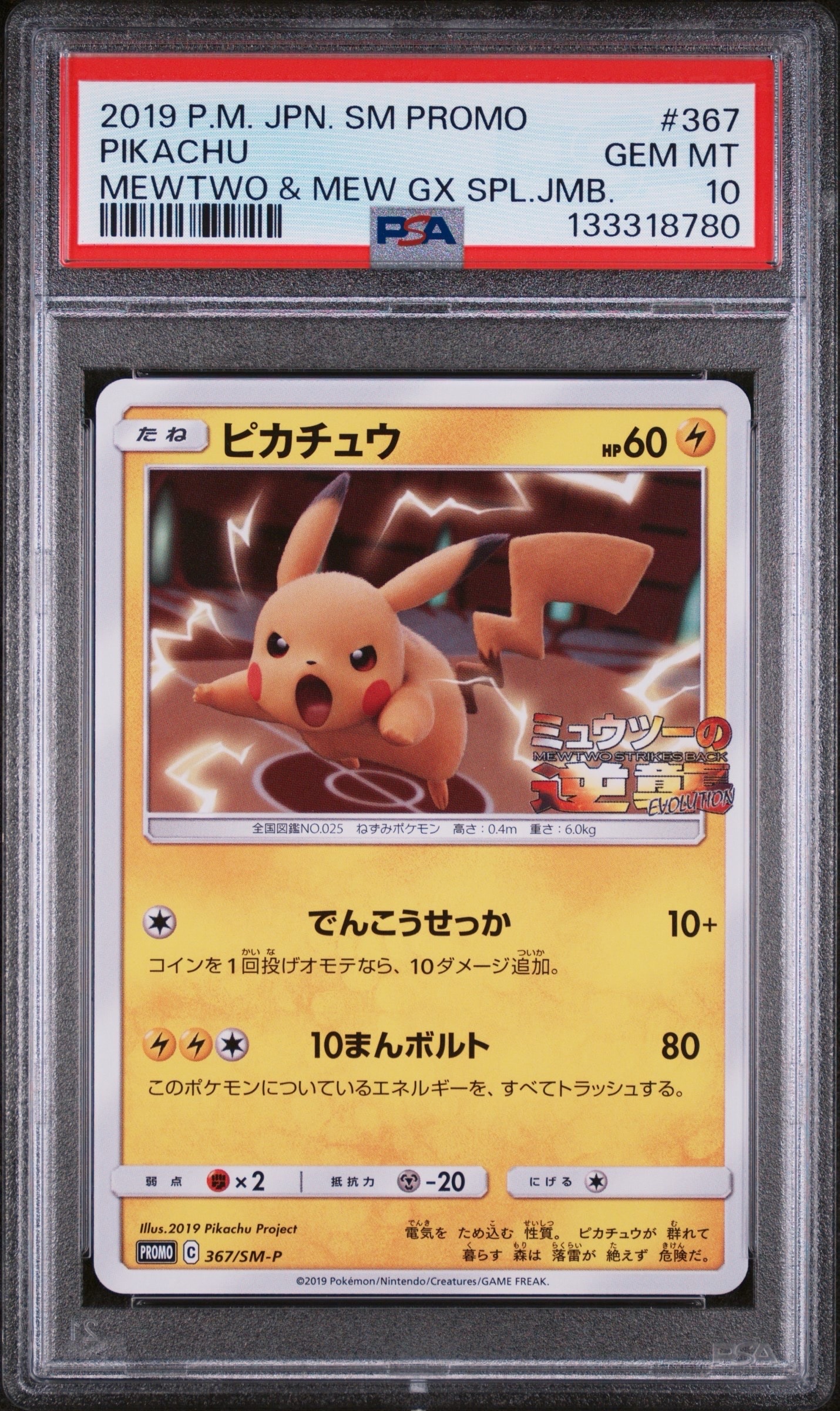 ピカチュウ P [SM-P 367](プロモーションカード「スペシャルジャンボカードパック ミュウツー&ミュウGX」)