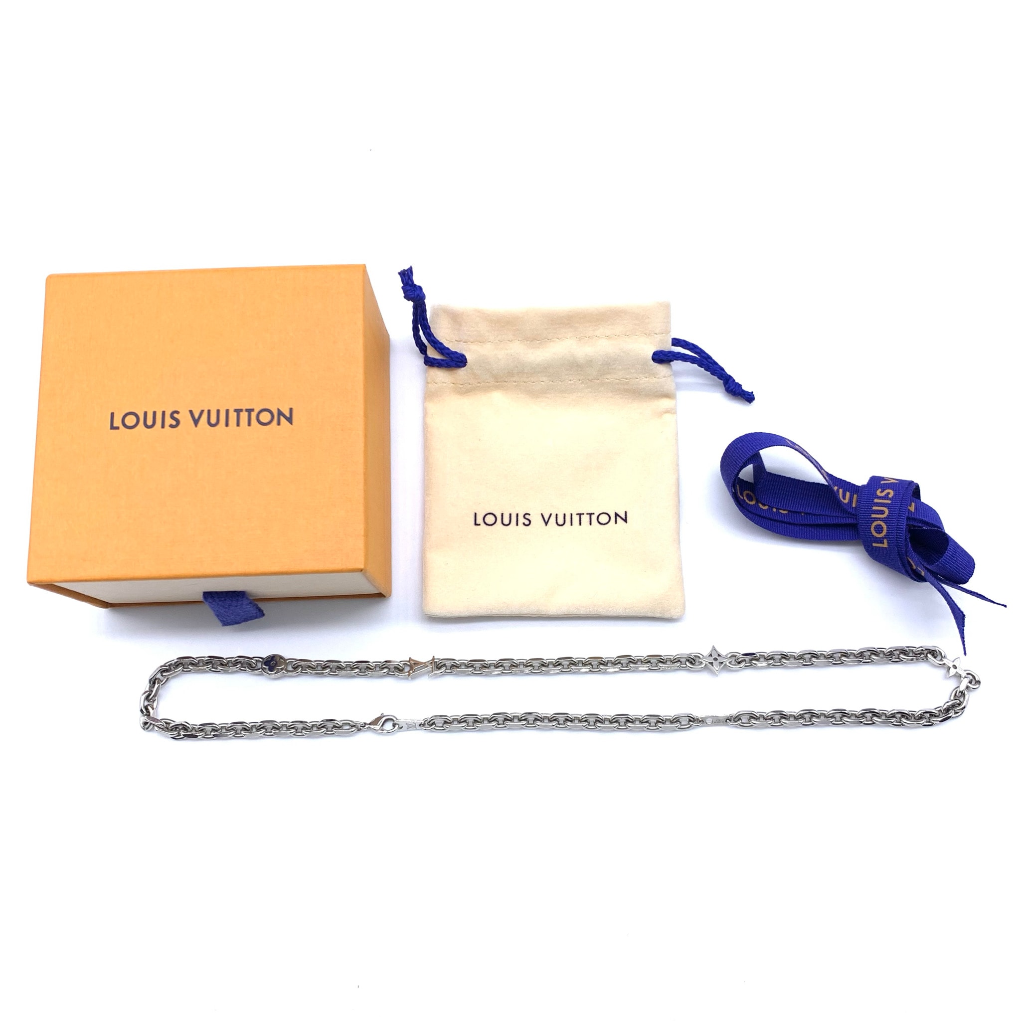 Louis Vuitton LV Cable Necklace "Silver"