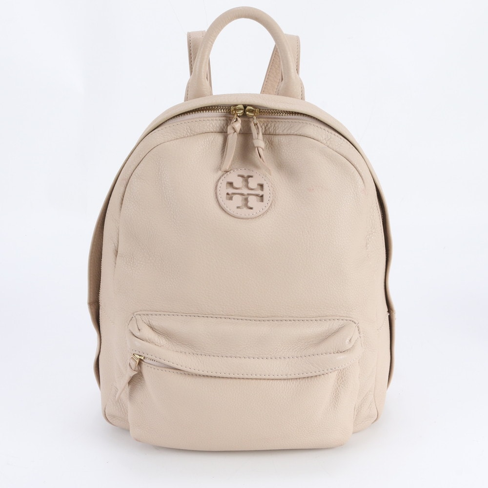 ■美品 トリーバーチ ベージュリュックサック レザー