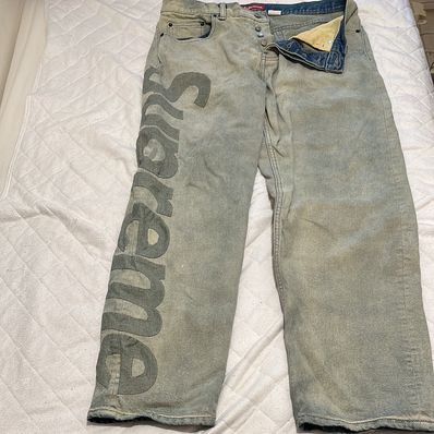 Supreme Inset Logo Jean "Dirty"