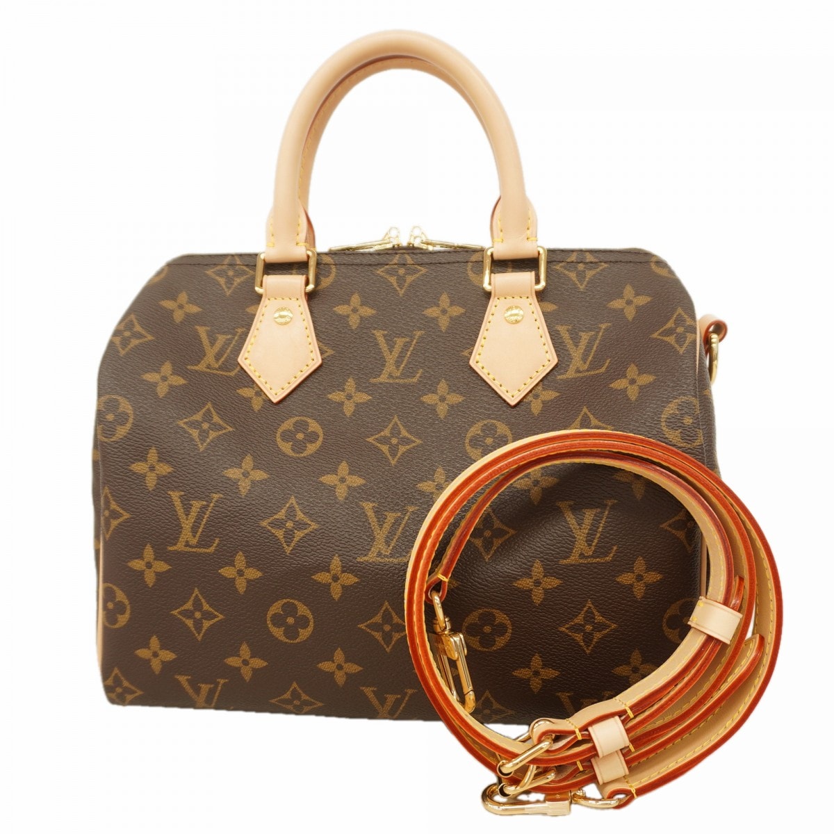 【6dc2294】ルイヴィトン ハンドバッグ モノグラム スピーディバンドリエール25 M46977 ブラウン 2wayバッグ【中古】レディース