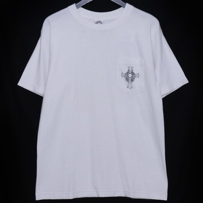 CHROME HEARTS オールド ロサンゼルス限定 バックスクロールラベルプリント CHクロスポケットTシャツ