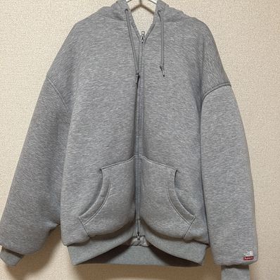 Supreme x The North Face Down Filled Zip Up Hooded Sweatshirt "Heather Grey"