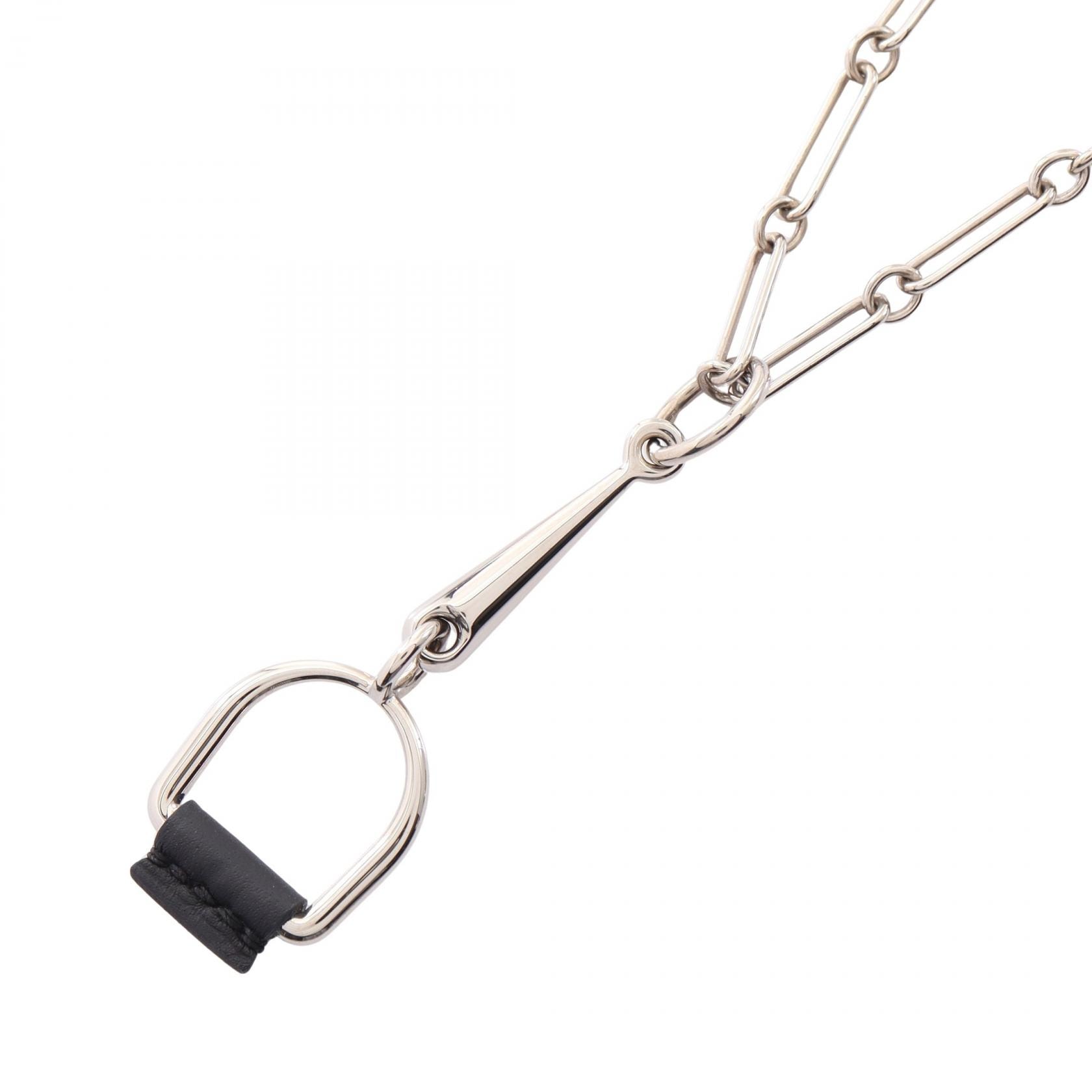 エルメス HERMES エリタージュ エケストル PM ネックレス ジュエリー メタル ヴォースイフト ヴォースイフト レディース シルバー系 / ブラック系 071714FO 【中古】
