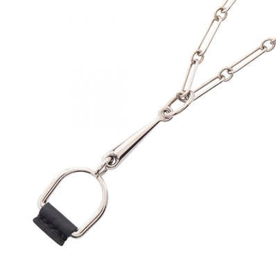エルメス HERMES エリタージュ エケストル PM ネックレス ジュエリー メタル ヴォースイフト ヴォースイフト レディース シルバー系 / ブラック系 071714FO 【中古】