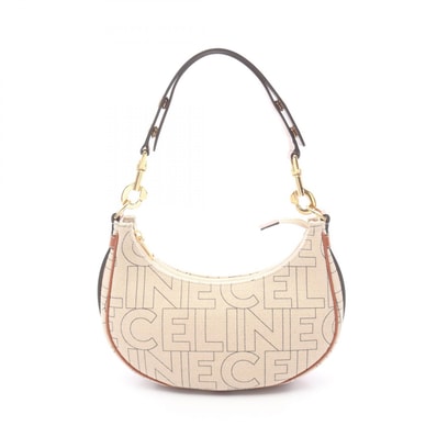 セリーヌ CELINE AVA ミディアム アヴァ ショルダーバッグ バッグ キャンバス レザー レディース ベージュ系 / ブラウン系 【中古】