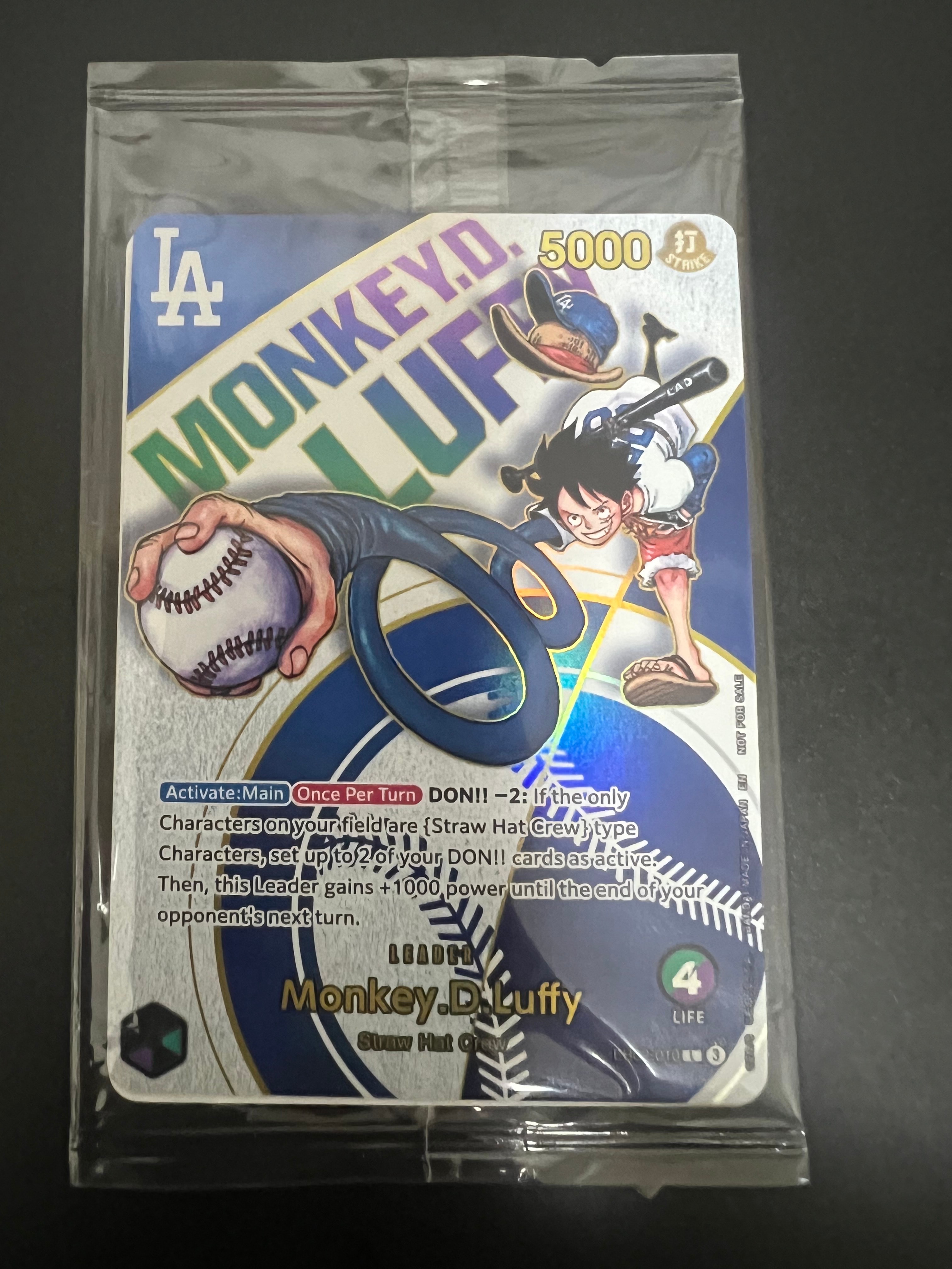 モンキー・D・ルフィ L [EB02-010]【英語版】(プロモーションカード「ワンピースカードゲーム x ロサンゼルスドジャース」)