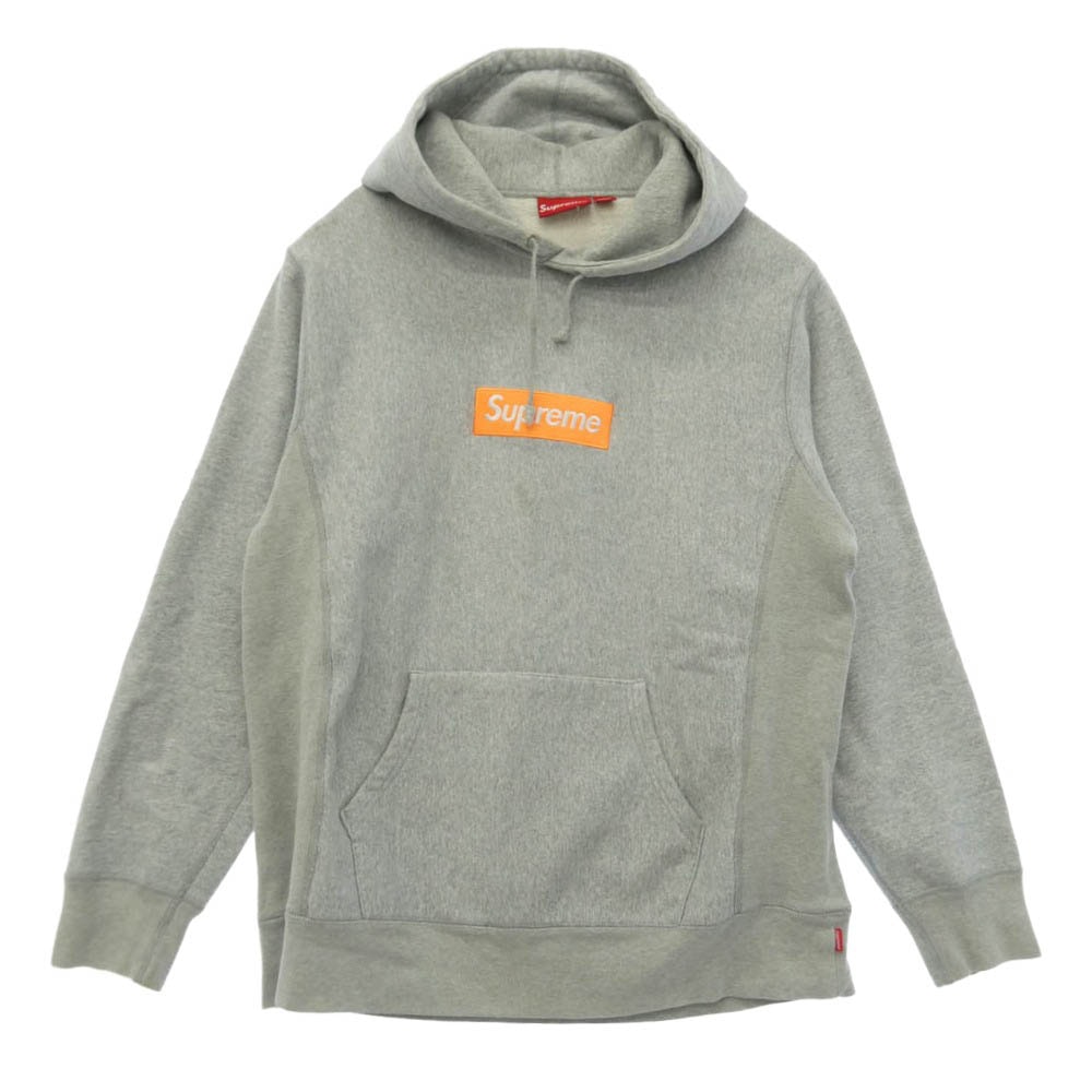 Supreme シュプリーム 17AW Box Logo Hooded Sweatshirt ボックスロゴ フーデッド スウェットシャツ パーカー フーディー グレー系 XL【中古】