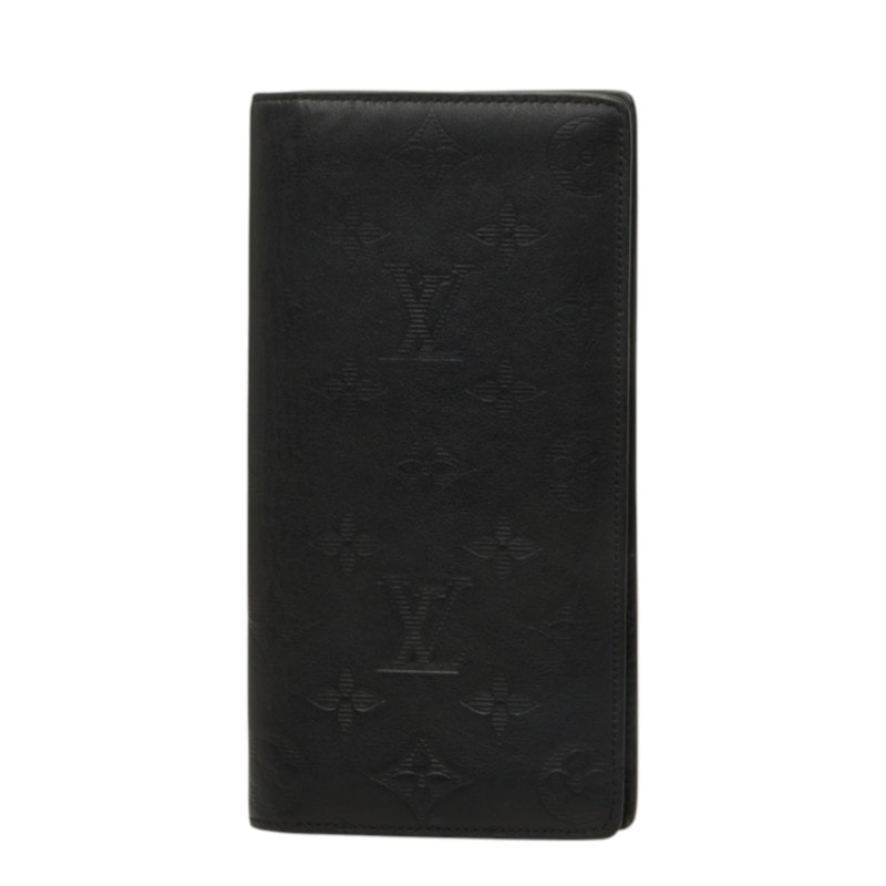 ルイ ヴィトン モノグラム シャドウ ポルトフォイユ ブラザ 長財布 M62900 ブラック レザー メンズ LOUIS VUITTON 中古