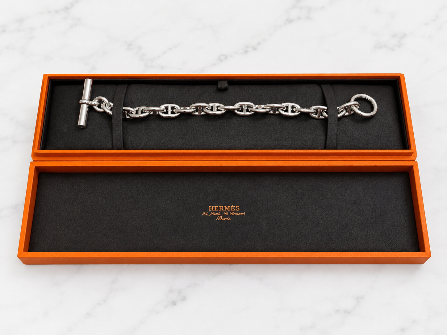 Hermes Chaine D'ancre MM Bracelet "Silver"