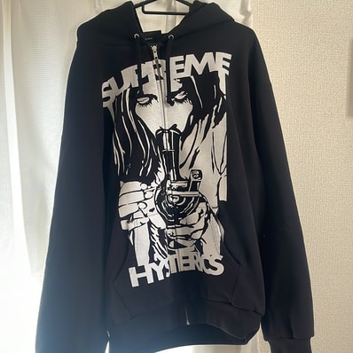 Supreme x HYSTERIC GLAMOUR Thermal Lined Zip Up Hooded Sweatshirt "Black"