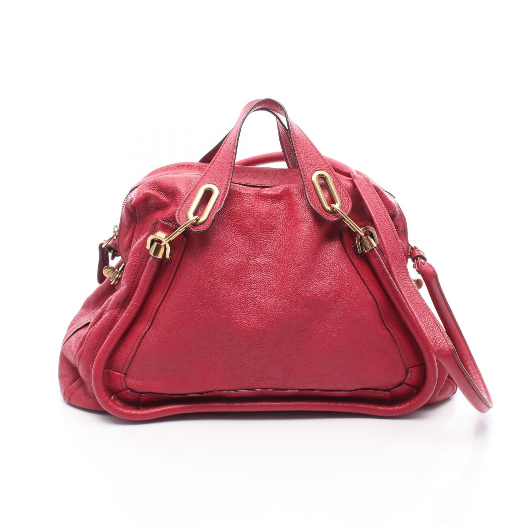 クロエ Chloe パラティ ラージ 2WAY ハンドバッグ バッグ レザー レディース ピンク系 【中古】