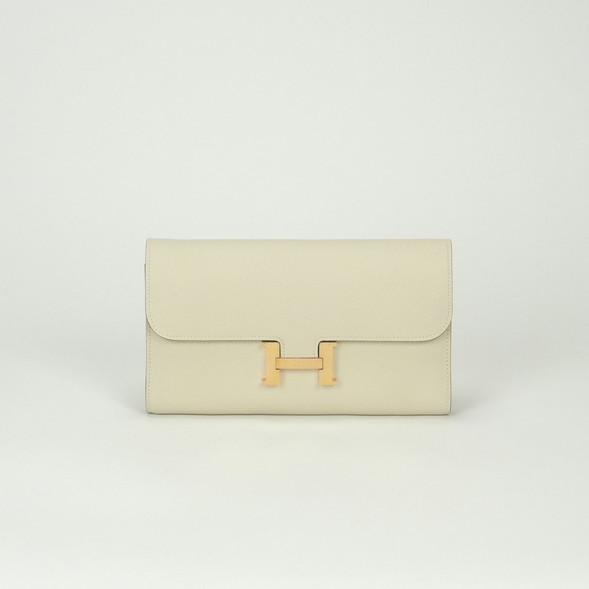 エルメス HERMES コンスタンスロング コンスタンス ロング 財布 長財布 ロングウォレット エプソン クレ Craie アイボリー Ivoryクリーム Cream ゴールド金具 ヴォーエプソン