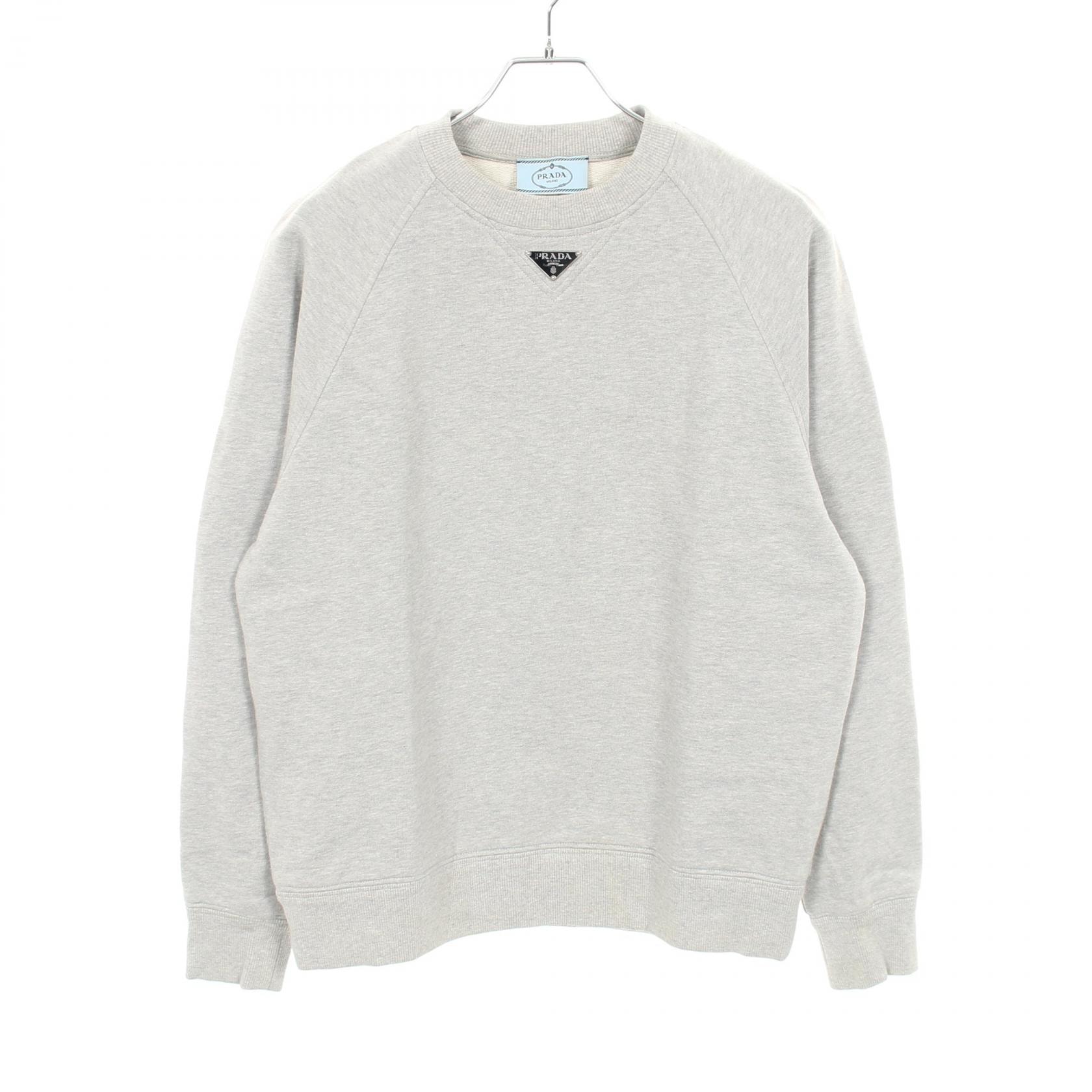 プラダ PRADA スウェット 衣料品 トップス コットン レディース グレー系 【中古】