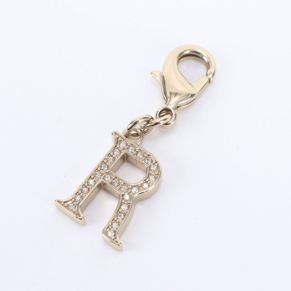 ■美品 ディオール Dior Lucky バッグチャーム R イニシャル