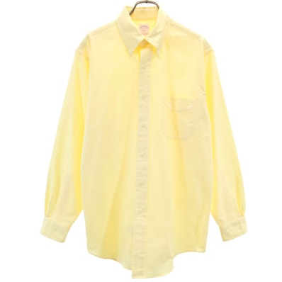 Brooks Brothers ブルックスブラザーズ 長袖 ボタンダウンシャツ 15-2/3 イエロー