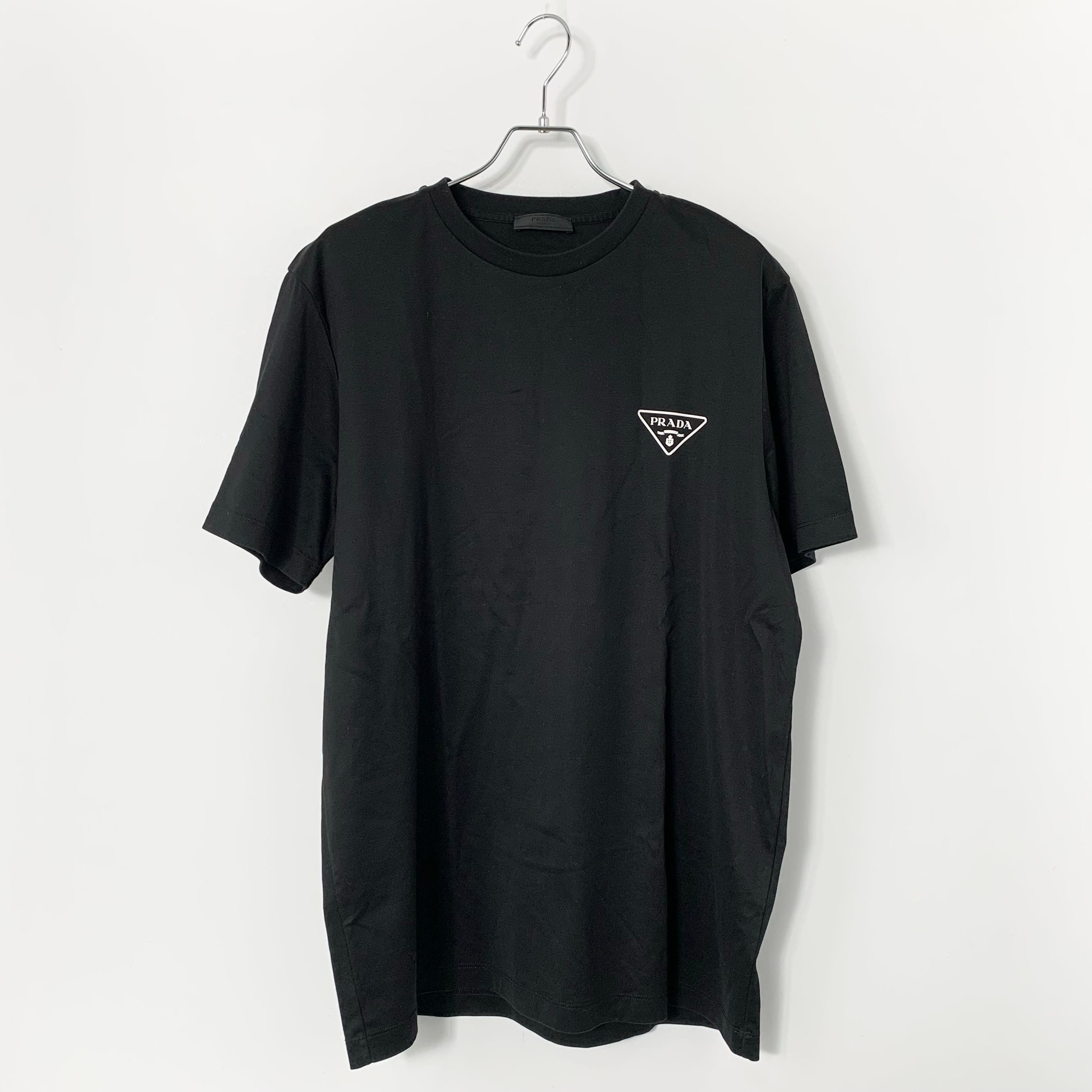 PRADA Triangle Logo T-Shirt "Black"