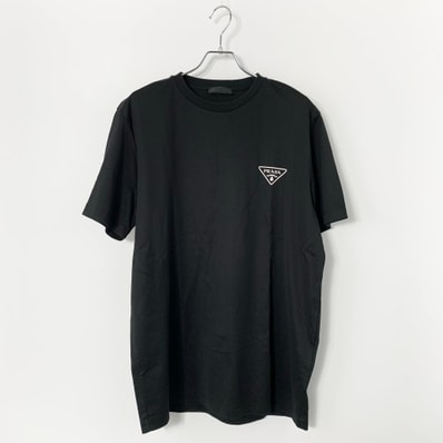 PRADA Triangle Logo T-Shirt "Black"