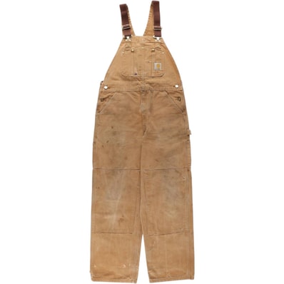 古着 00年代 カーハート Carhartt ダブルニー ダック オーバーオール メンズw36相当/eaa633584