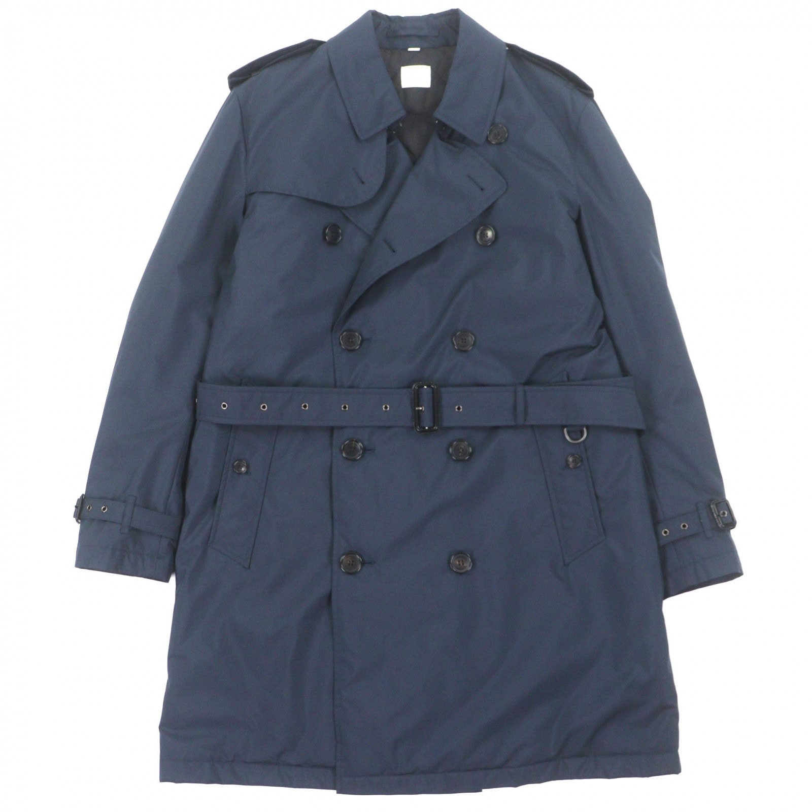 極美品 バーバリー トレンチコート ネイビー メンズ 52 8018793