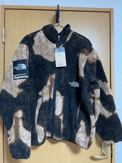 Supreme x The North Face Bleached Denim Print Fleece Jacket "Black"