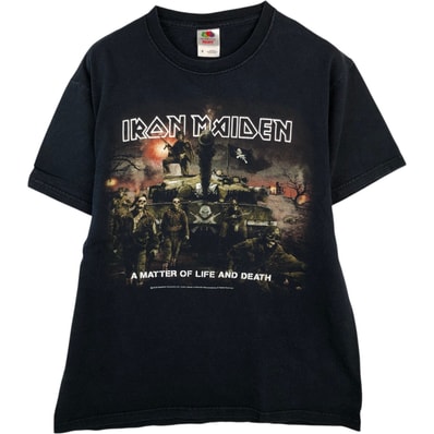 古着 フルーツオブザルーム FRUIT OF THE LOOM IRON MAIDEN アイアンメイデン ドクロ柄 スカル柄 バンドTシャツ バンT メンズM相当/eaa636763