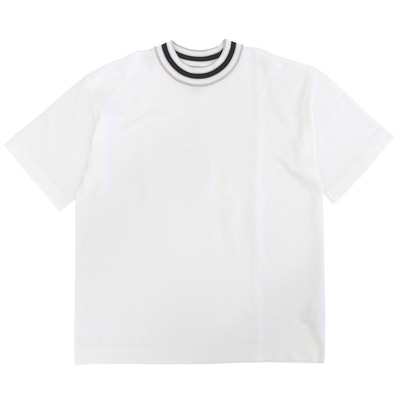 シーエフシーエル 美品 BS GARTER SHORT SLEEVE TEE SHIRT トップス メンズ ホワイト S S