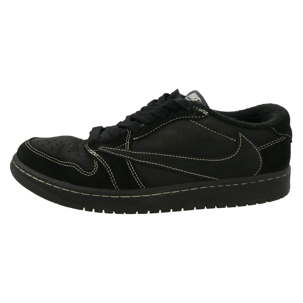 NIKE ナイキ DM7866-001 × Travis Scott Air Jordan 1 Low OG SP Black Phantom トラヴィススコット エアジョーダン1 ロー OG SP ブラック ファントム ローカットスニーカー 27cm【中古】