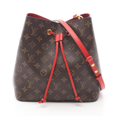 ルイ・ヴィトン LOUIS VUITTON ネオノエ ショルダーバッグ バッグ PVCコーティングキャンバス レザー モノグラム コクリコ レディース ブラウン系 / レッド系 M44021 【中古】