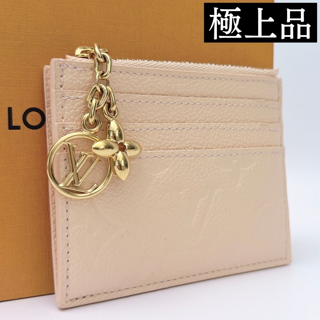 Louis Vuitton Flora Card Holder Monogram Empreinte Leather "Chamallow Pink"