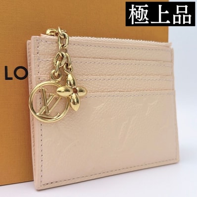 Louis Vuitton Flora Card Holder Monogram Empreinte Leather "Chamallow Pink"