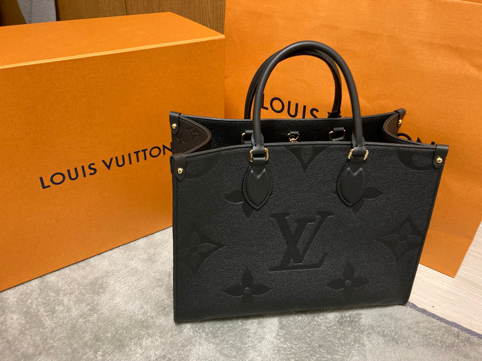 Louis Vuitton Onthego GM Monogram Empreinte Leather "Noir"