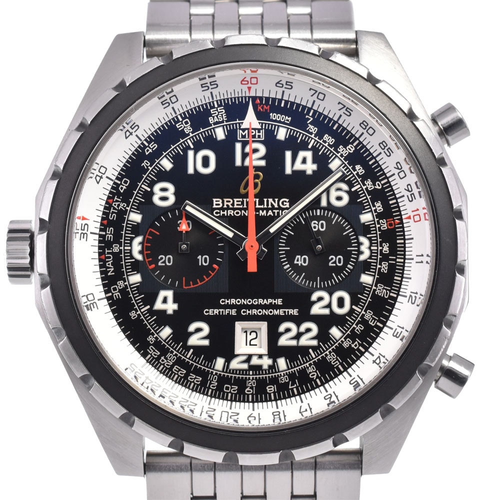 ブライトリング BREITLING A22360 クロノマチック 世界1000本限定 ブラック 自動巻き メンズ 良品 箱・保証書付き 腕時計 J#148124
