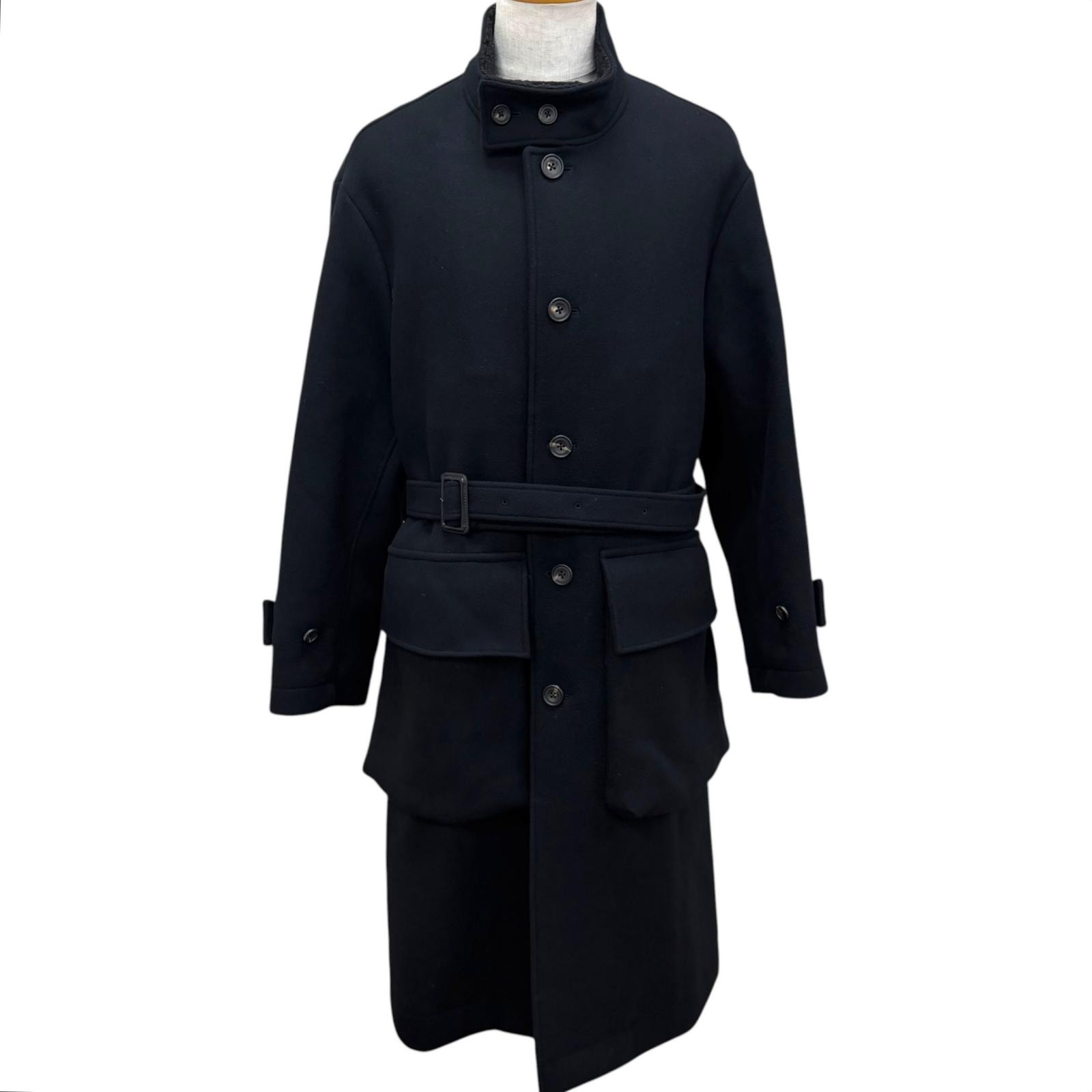 極美品 シュタイン OVER SLEEVE STAND COLLAR COAT