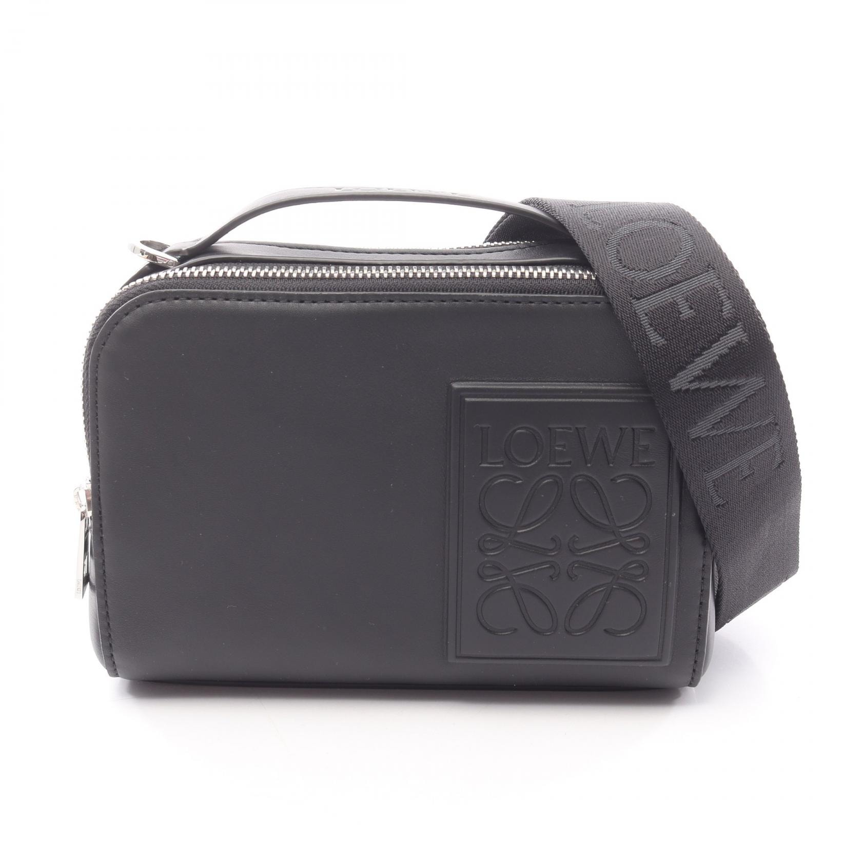 ロエベ LOEWE クロスボディ カメラバッグ ミニ ハンドバッグ バッグ レザー メンズ ブラック系 C565R41X051100 【新品】