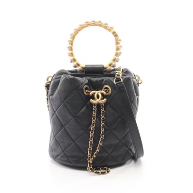 シャネル CHANEL マトラッセ 2WAY ショルダーバッグ バッグ レザー レディース ブラック系 AS2608 【中古】