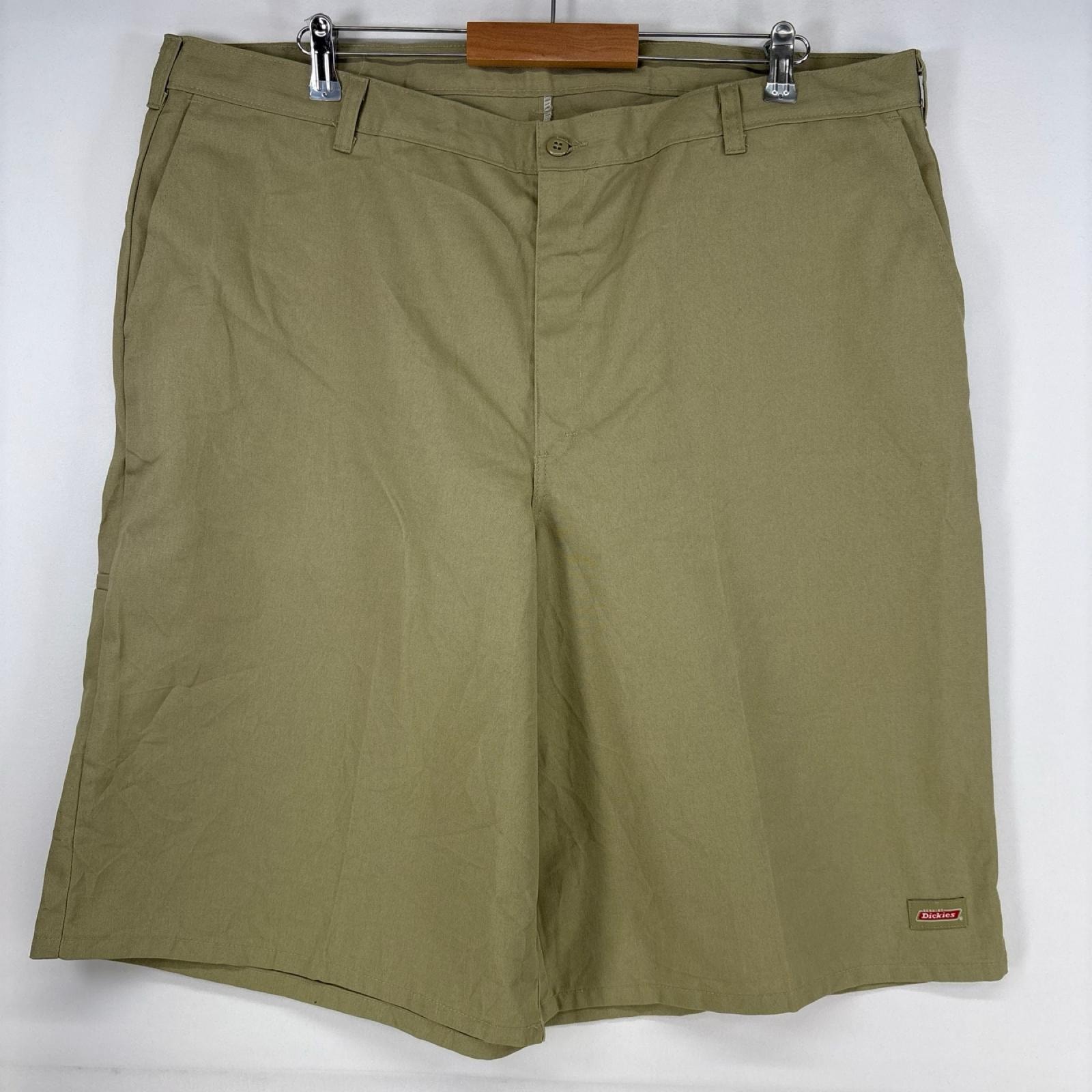 古着 ディッキーズ Dickies ショートパンツ ワーク ワンポイント ジップ ハーフパンツ 大きいサイズ w44 ベージュ メンズ