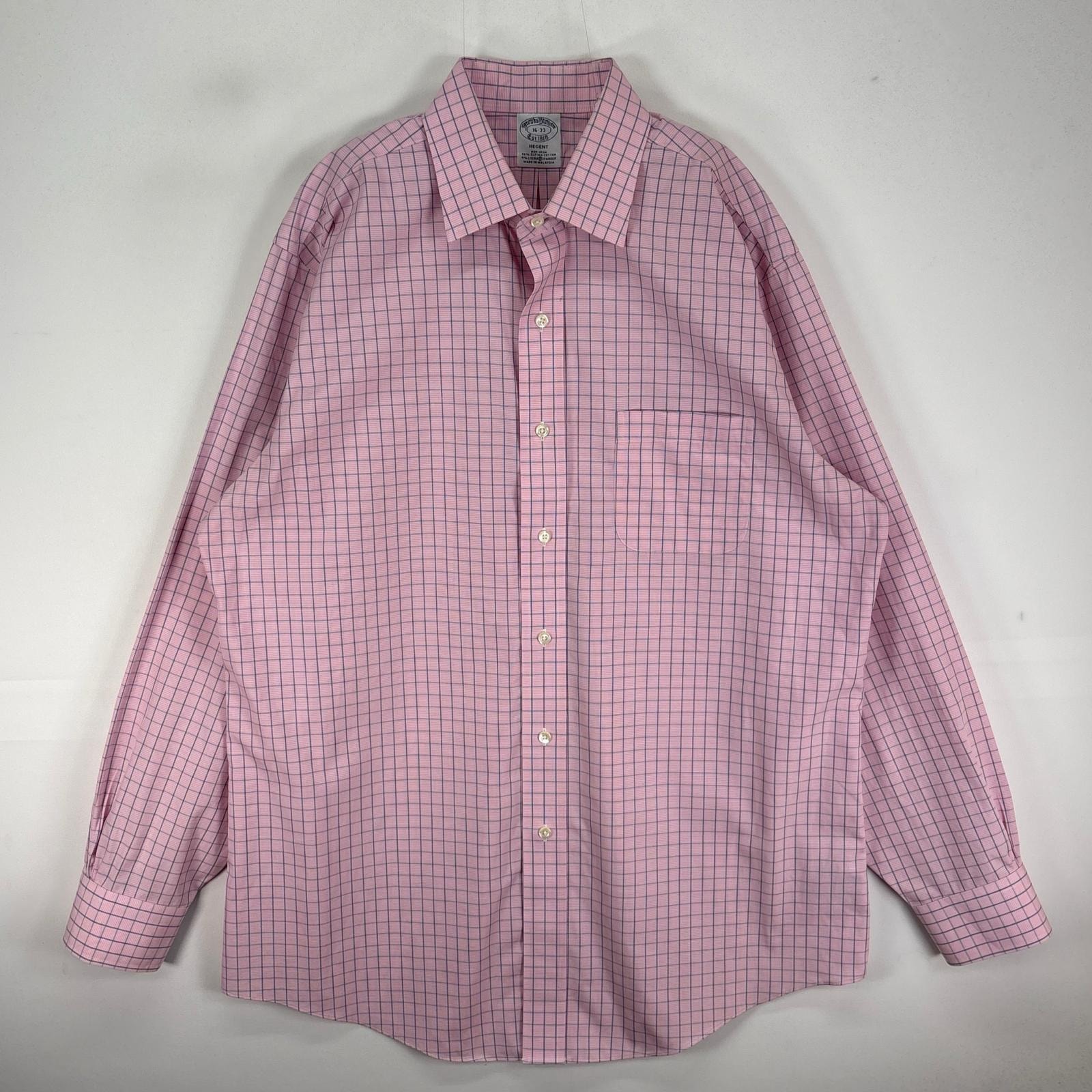 古着 ブルックスブラザーズ Brooks Brothers 長袖シャツ 胸ポケ L  ピンク系 チェック メンズ