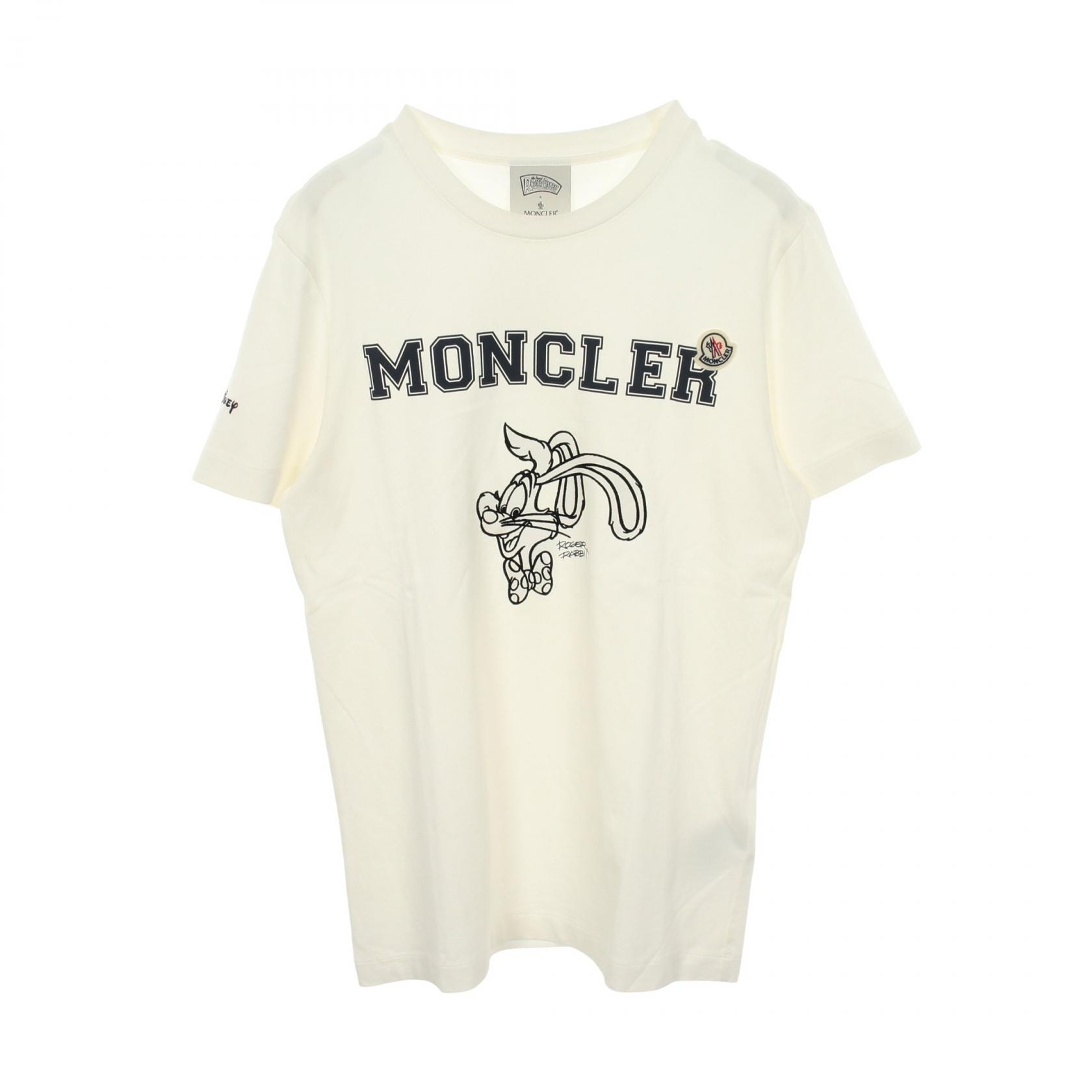 モンクレール MONCLER MONCLER × Disney ロジャーラビット 半袖Tシャツ 衣料品 トップス コットン メンズ ホワイト系 8C00015 【中古】