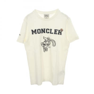 モンクレール MONCLER MONCLER × Disney ロジャーラビット 半袖Tシャツ 衣料品 トップス コットン メンズ ホワイト系 8C00015 【中古】